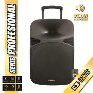 Altavoz autoamplificado 15 700w con bateria serie pro coolsound