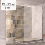 MAMPARA DUCHA PANEL 1 HOJA CRISTAL FIJO SERIE VIENA BENOTTI (195X110CM 6MM)