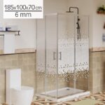 MAMPARA DUCHA RECTANGULAR DELUXE BENOTTI (185X100X70CM 6MM)